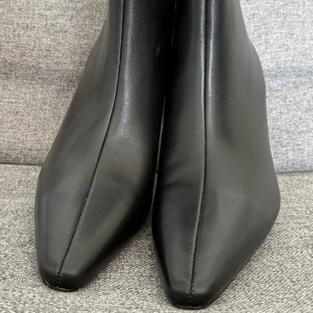 French Connection Alex Kitten Heel Bootie Black 8 US NWB